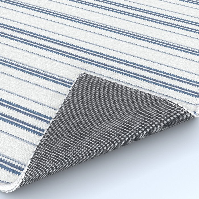 Simple blue and white stripes pattern  Rug Gallery Image 4
