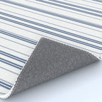 Simple blue and white stripes pattern  Rug Gallery Image 4
