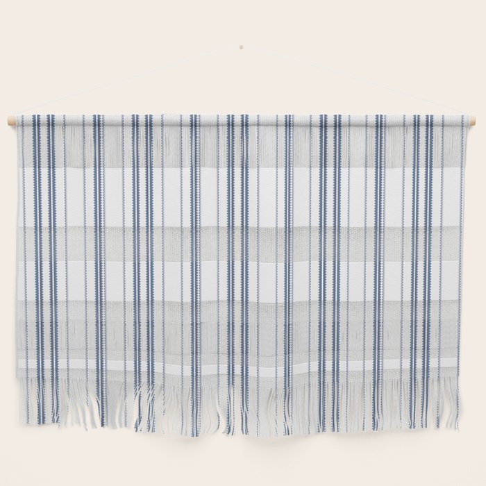 Simple blue and white stripes pattern  Wall Hanging Gallery Image 1