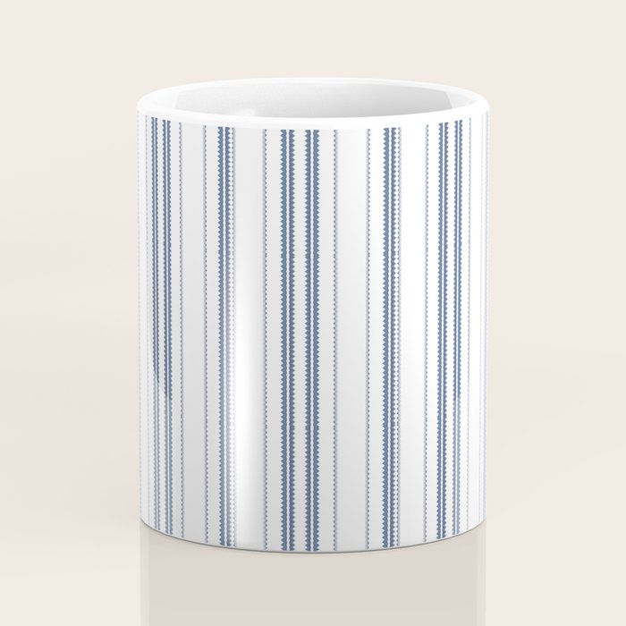 Simple blue and white stripes pattern  Coffee Mug Gallery Image 4
