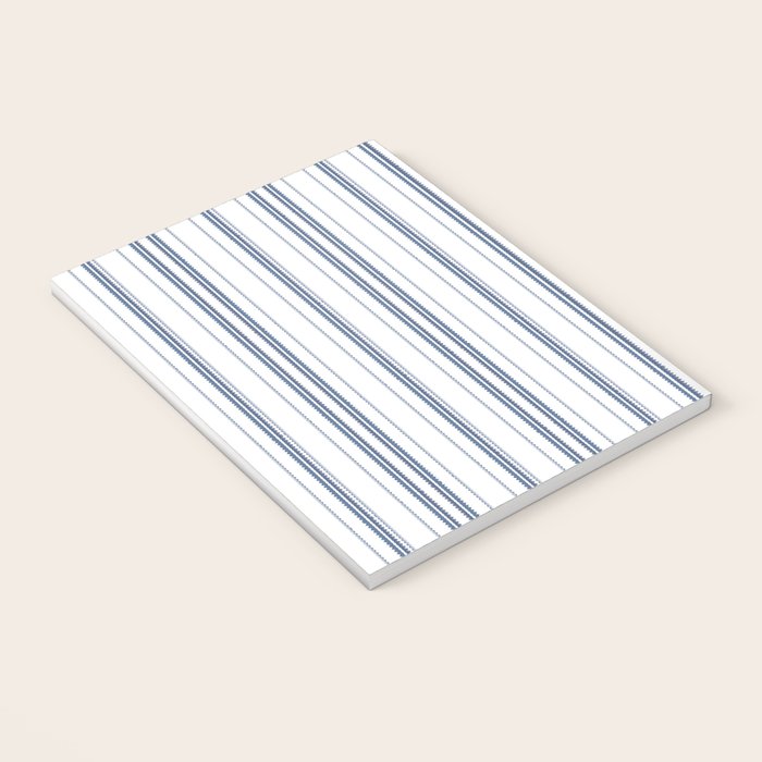 Simple blue and white stripes pattern  Notebook Gallery Image 3