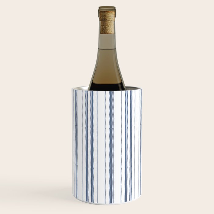 Simple blue and white stripes pattern  Wine Chiller Gallery Image 3