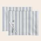 Simple blue and white stripes pattern  Placemat Gallery Image 1