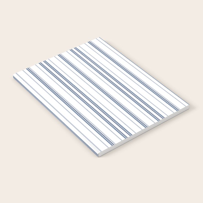 Simple blue and white stripes pattern  Notebook Gallery Image 2