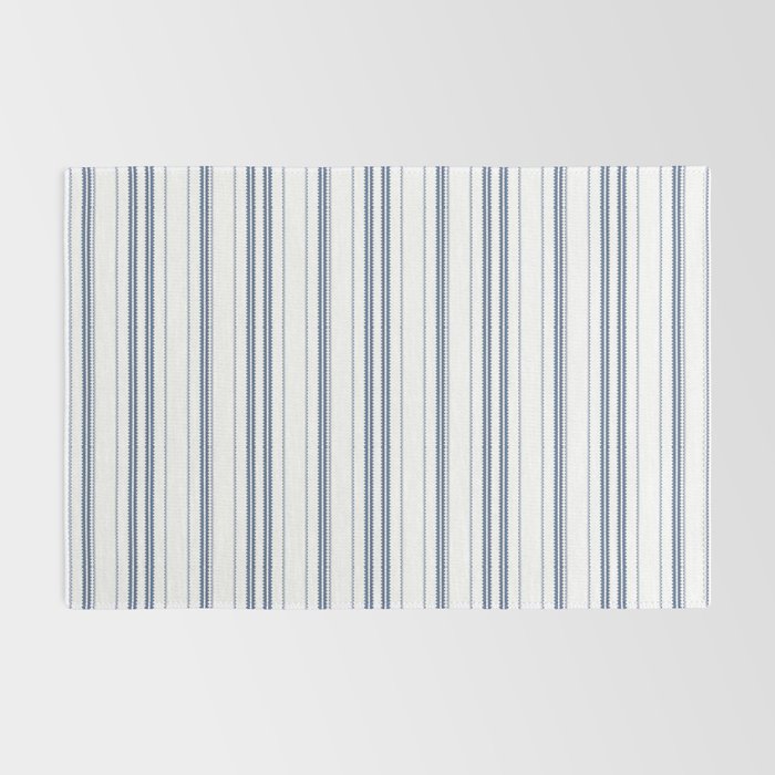 Simple blue and white stripes pattern  Rug Gallery Image 2