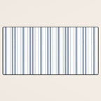 Simple blue and white stripes pattern  Desk Mat Gallery Image 3