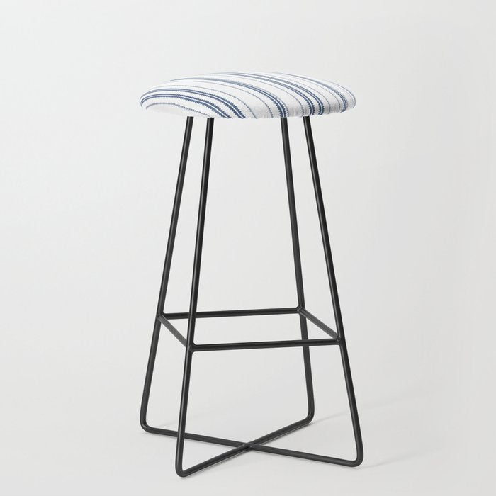 Simple blue and white stripes pattern  Stool Gallery Image 1