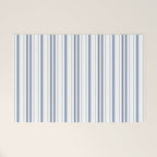 Simple blue and white stripes pattern  Welcome Mat Gallery Image 1