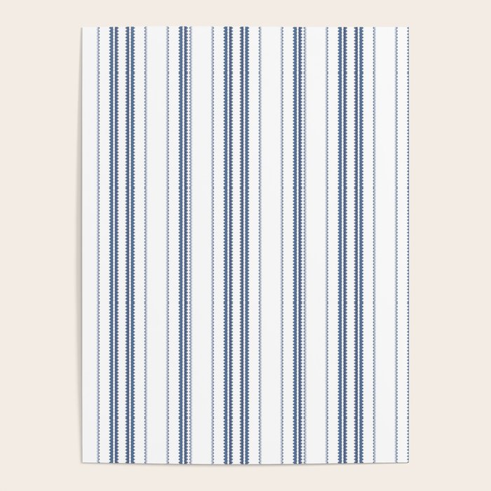 Simple blue and white stripes pattern  Poster Gallery Image 1