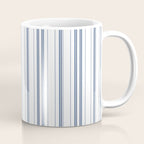 Simple blue and white stripes pattern  Coffee Mug Gallery Image 1