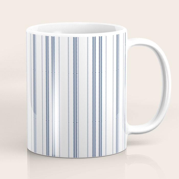 Simple blue and white stripes pattern  Coffee Mug Gallery Image 1