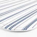 Simple blue and white stripes pattern  Bath Mat Gallery Image 3