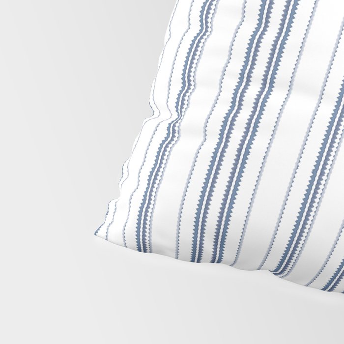 Simple blue and white stripes pattern  Pillow Sham Gallery Image 4