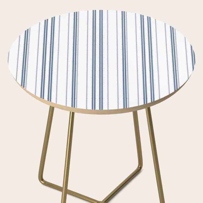 Simple blue and white stripes pattern  Side Table Gallery Image 2