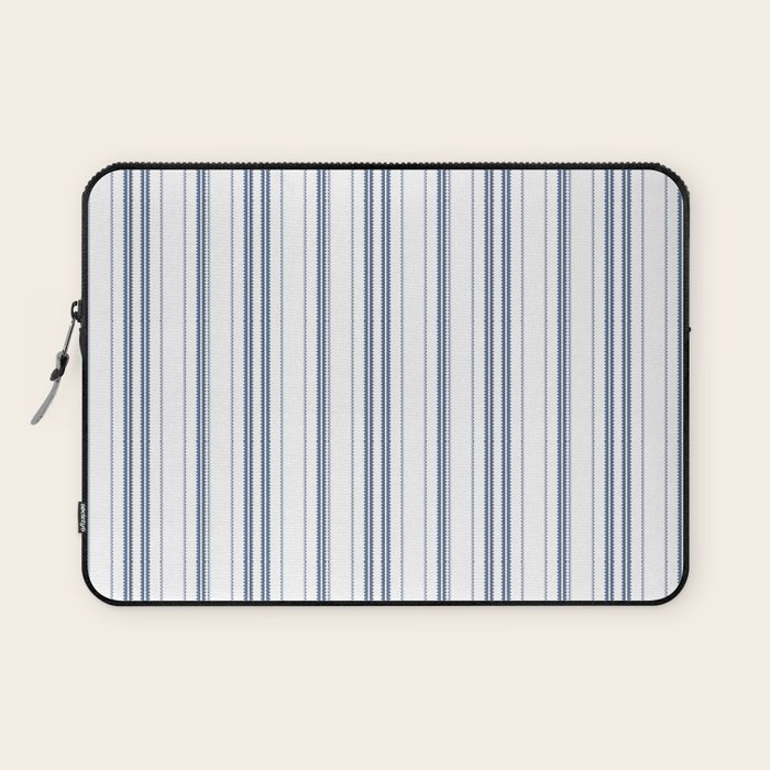 Simple blue and white stripes pattern  Laptop Sleeve Gallery Image 1