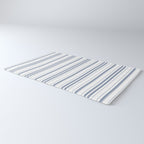 Simple blue and white stripes pattern  Rug Gallery Image 3