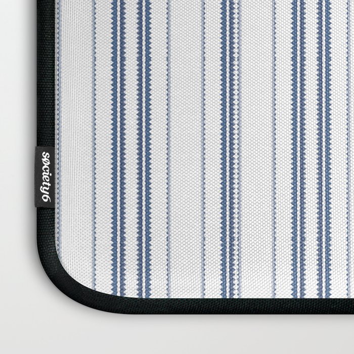 Simple blue and white stripes pattern  Laptop Sleeve Gallery Image 3