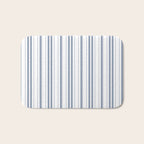 Simple blue and white stripes pattern  Bath Mat Gallery Image 1
