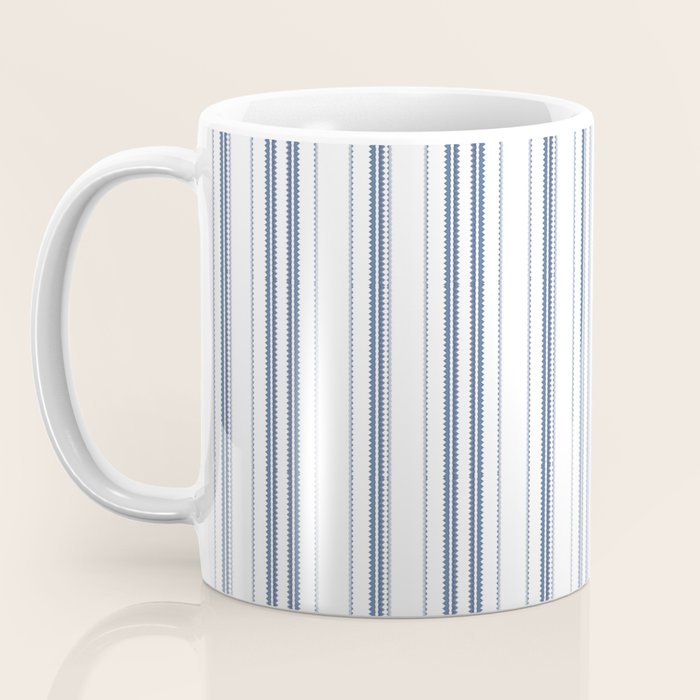Simple blue and white stripes pattern  Coffee Mug Gallery Image 3