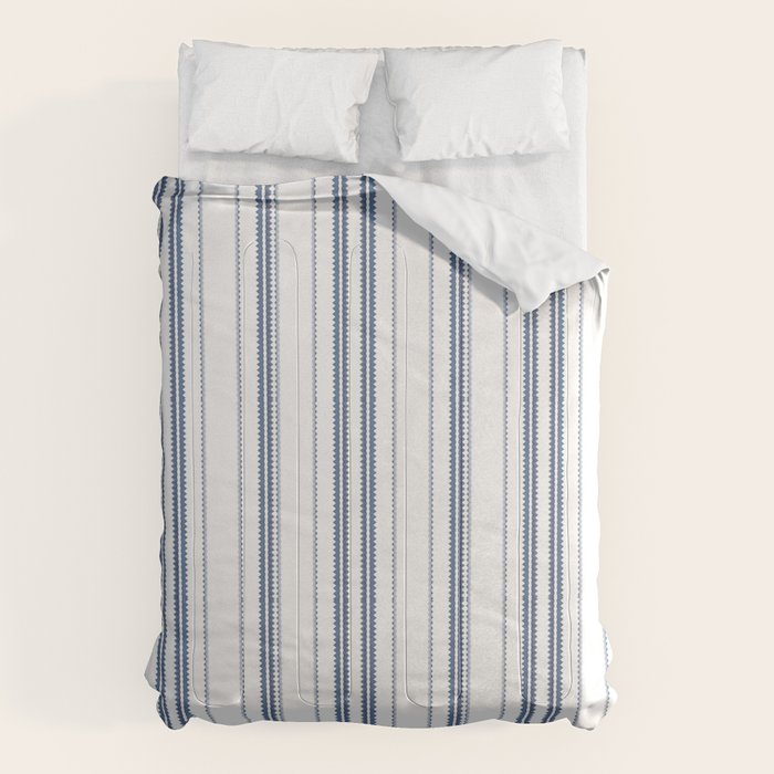 Simple blue and white stripes pattern  Comforter Gallery Image 6