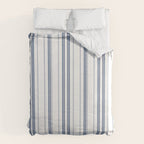 Simple blue and white stripes pattern  Duvet Cover Gallery Image 6