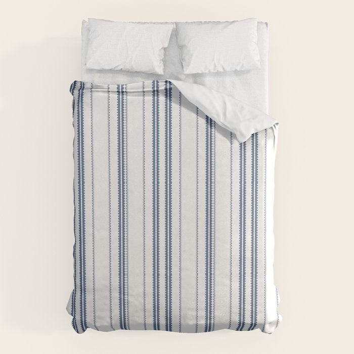 Simple blue and white stripes pattern  Duvet Cover Gallery Image 6