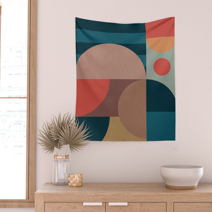 Geometric Abstraction 190 Wall Tapestry Gallery Image 2