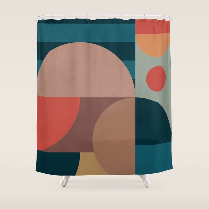 Geometric Abstraction 190 Shower Curtain Gallery Image 1