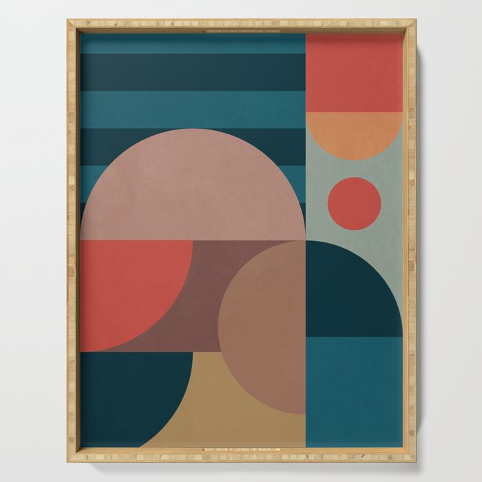 Geometric Abstraction 190 Serving Tray Gallery Image 1
