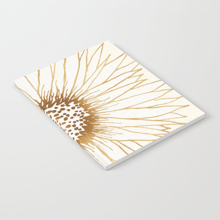 Gold Sunflower Drawing Notebook Gallery Image 2