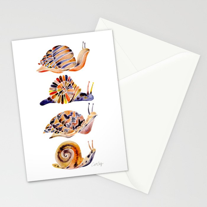 Snail Collection Stationery Card Gallery Image 2