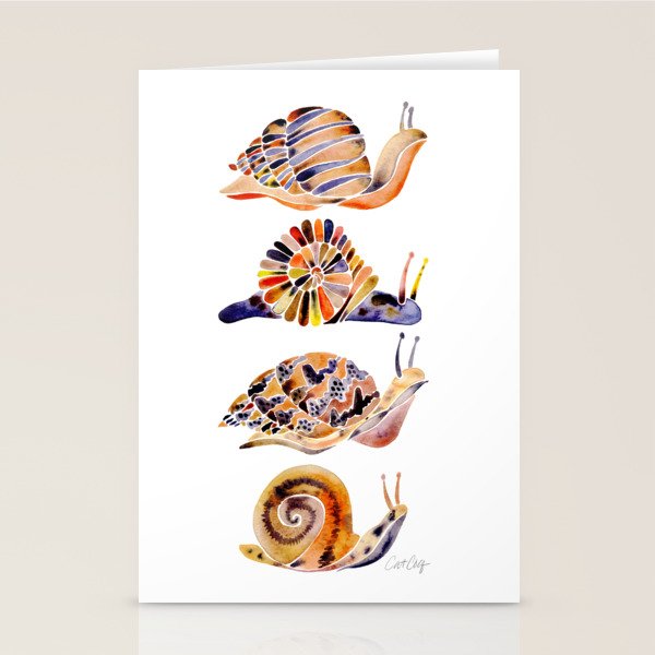 Snail Collection Stationery Card Gallery Image 2