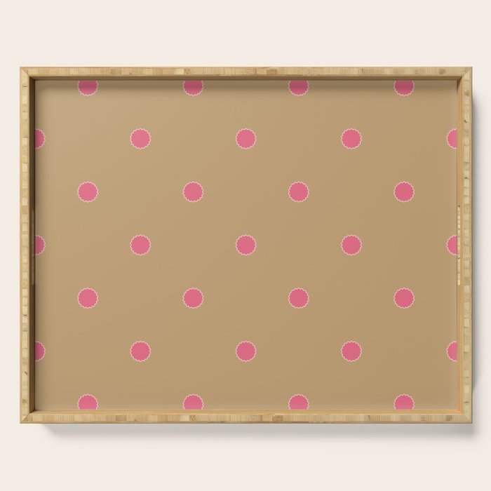 Rickrack Bloom - Folk Motif Serving Tray Gallery Image 1