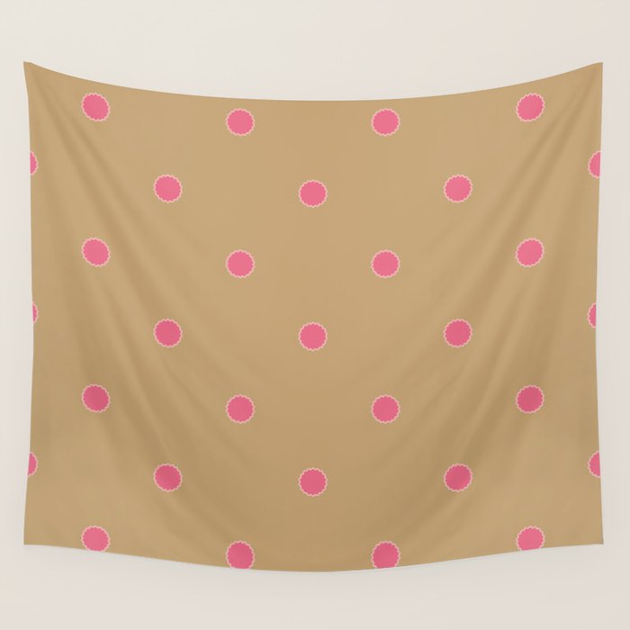 Rickrack Bloom - Folk Motif Wall Tapestry Gallery Image 1