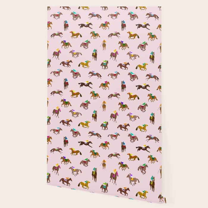 Off to the Horse Races (Pink) Wallpaper Gallery Image 2