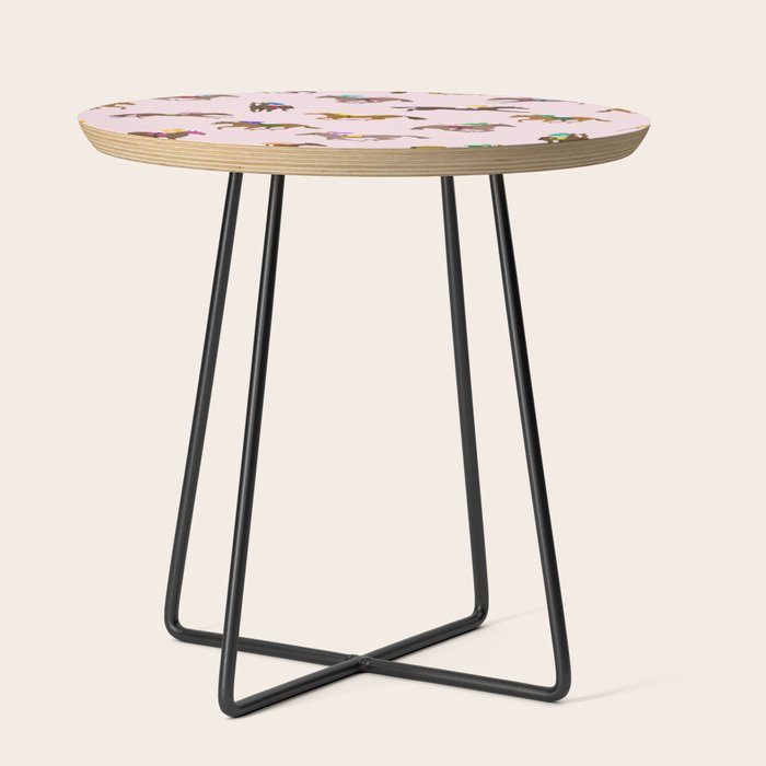 Off to the Horse Races (Pink) Side Table Gallery Image 2