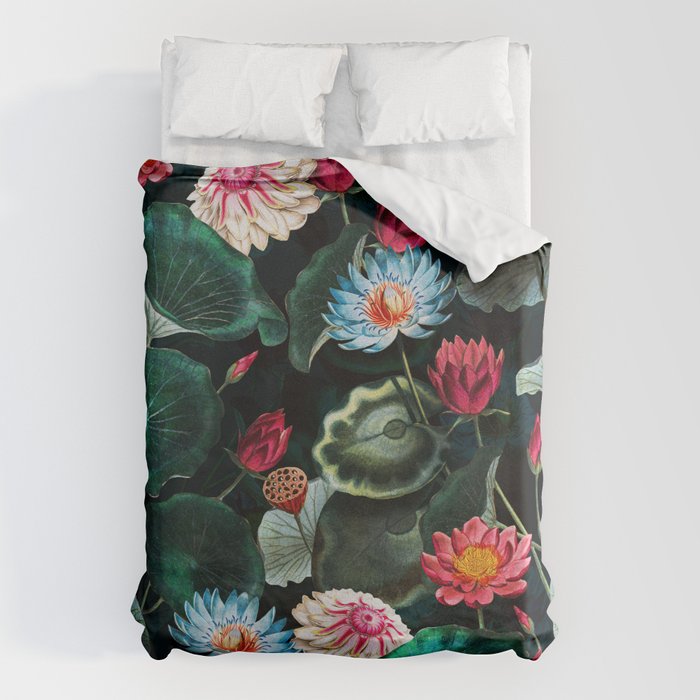 Water Lily - Night Duvet Cover Gallery Image 6