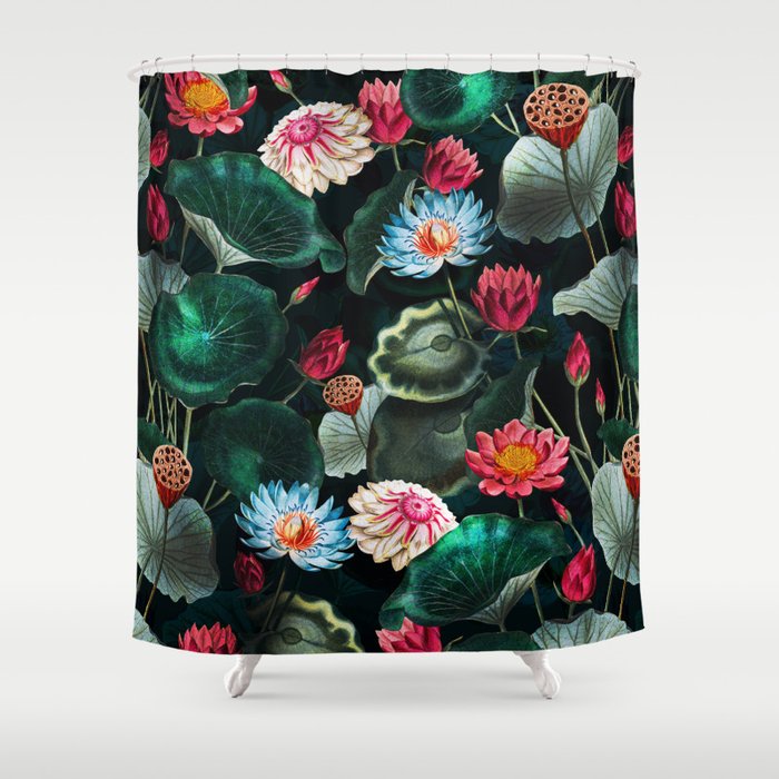 Water Lily - Night Shower Curtain Gallery Image 1