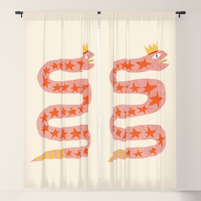 Abstraction_LITTLE_KING_COBRA_SNAKE_CUTE_ADORABLE_POP_ART_0916A Window Curtain Gallery Image 5