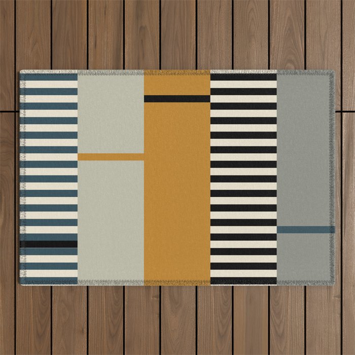 Irregular Stripes 2 neutral Outdoor Rug Gallery Image 1