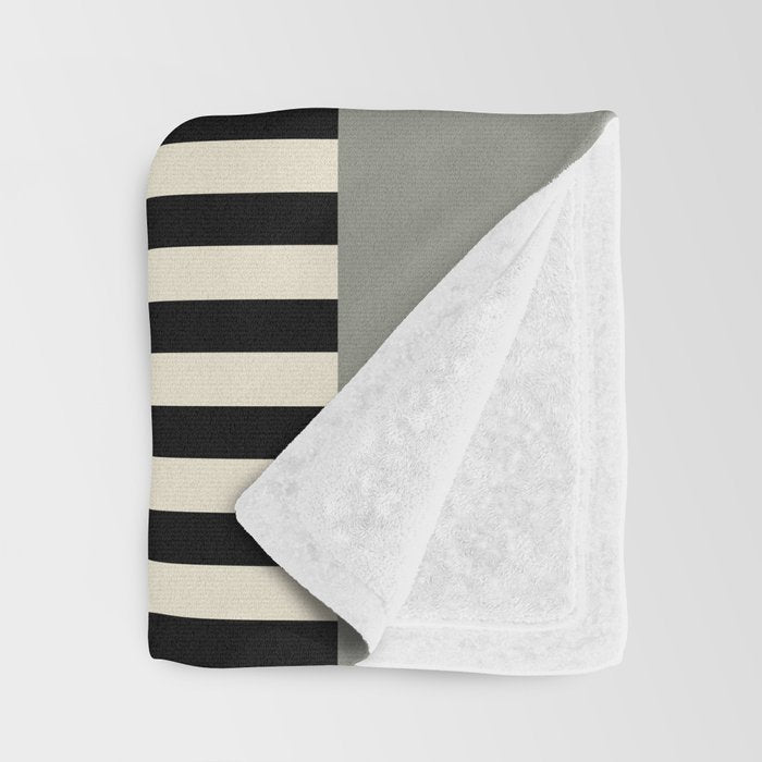 Irregular Stripes 2 neutral Throw Blanket Gallery Image 3