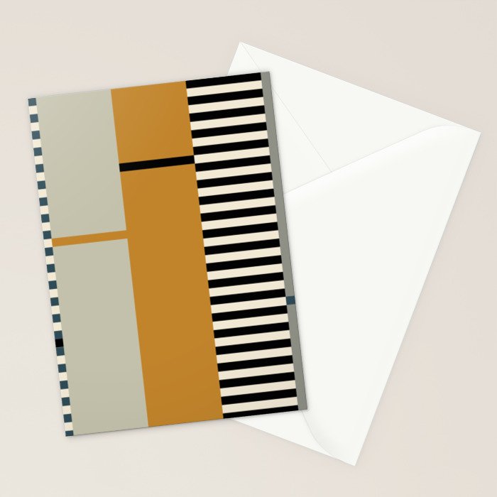 Irregular Stripes 2 neutral Stationery Card Gallery Image 2
