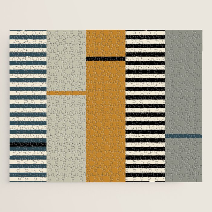 Irregular Stripes 2 neutral Jigsaw Puzzle Gallery Image 1