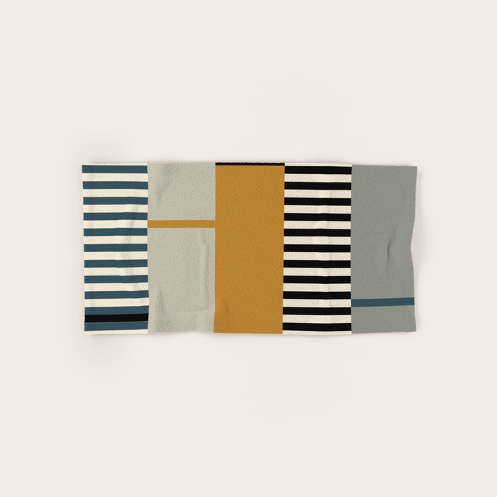 Irregular Stripes 2 neutral Bath Towel Gallery Image 1