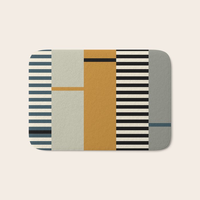 Irregular Stripes 2 neutral Bath Mat Gallery Image 1