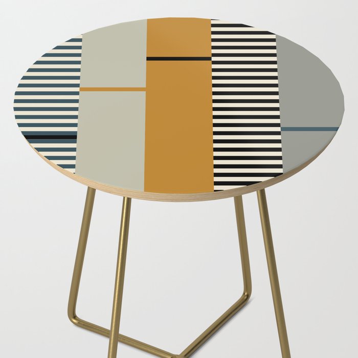 Irregular Stripes 2 neutral Side Table Gallery Image 2