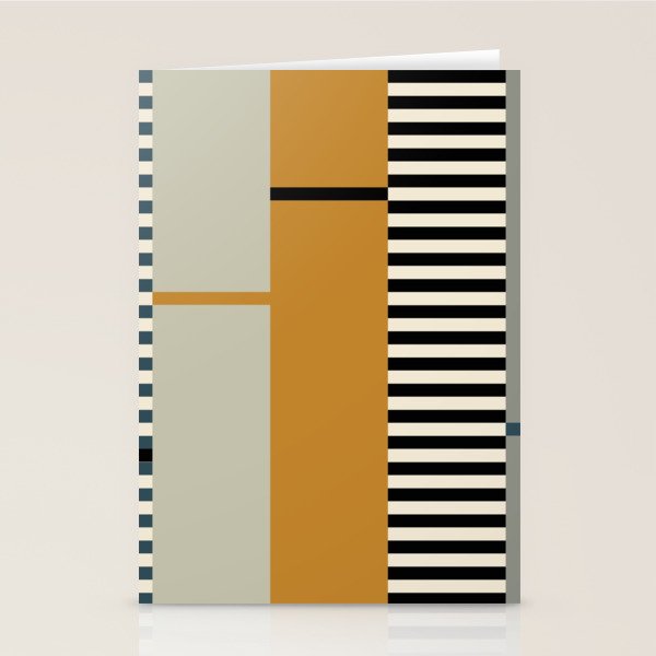 Irregular Stripes 2 neutral Stationery Card Gallery Image 2