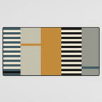 Irregular Stripes 2 neutral Desk Mat Gallery Image 3