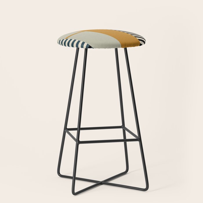 Irregular Stripes 2 neutral Stool Gallery Image 1