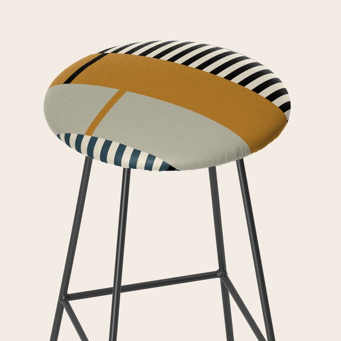 Irregular Stripes 2 neutral Stool Gallery Image 2